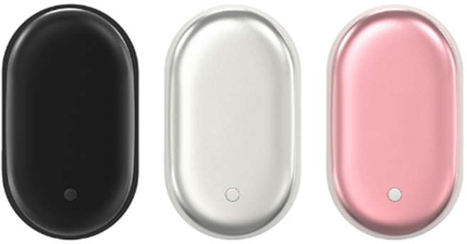 충전식 손난로 5200mAh 휴대용보조배터리, 실버
