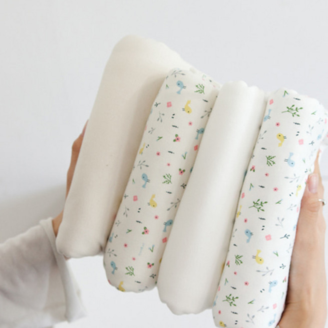 릴리패브릭 대폭 오가닉 양면다이마루 리틀마리안 4종, 백아이보리컬러 무지, 1개