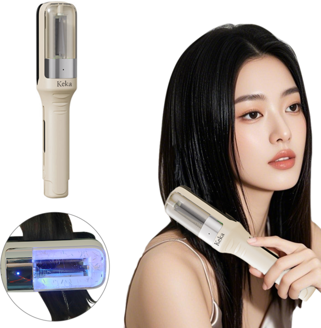 무선 손상모 컷팅기 손상모 셀프커팅 자르기 고데기 헤어 트리머, 베이지