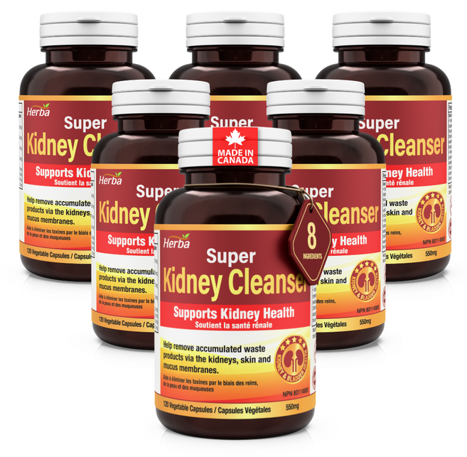 콩팥 신장 클렌즈 120식물성캡슐 키드니 클렌저 허바캐나다, 120정, 6개