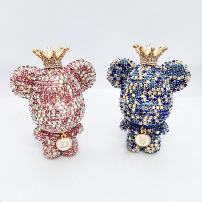 [1+1] 센트로제 큐빅베어 차량용 방향제, 실버+블랙, 05.NO.5, 2개