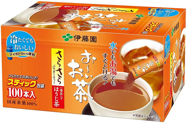 伊藤園 抹茶綠茶粉 無糖 100杯份 隨身包, 烘焙茶/100入/盒裝, 1個