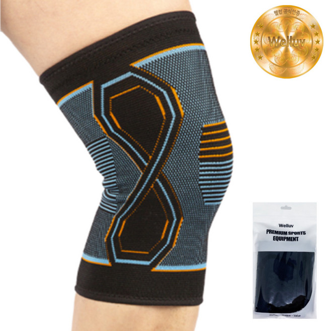웰럽 프리미엄 헬스 등산 농구 통기성 좋은 무릎보호대 WL-1028, 2개