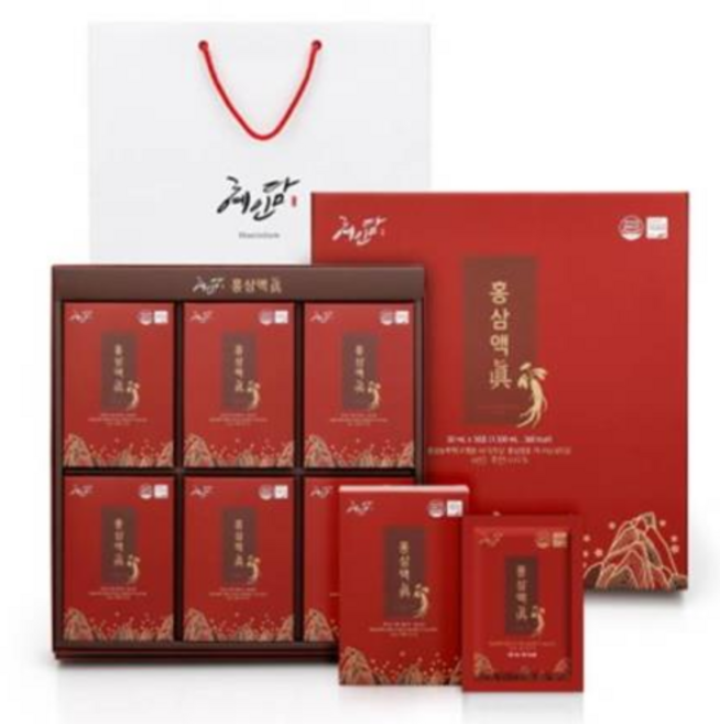 혜인담 홍삼액 진 50ml x 30포 홍삼농축액 건강음료 대추 오가피 헛개나무, 1개