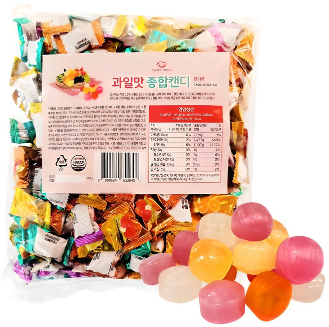 스위트영 과일맛 종합캔디, 1.5kg, 1개