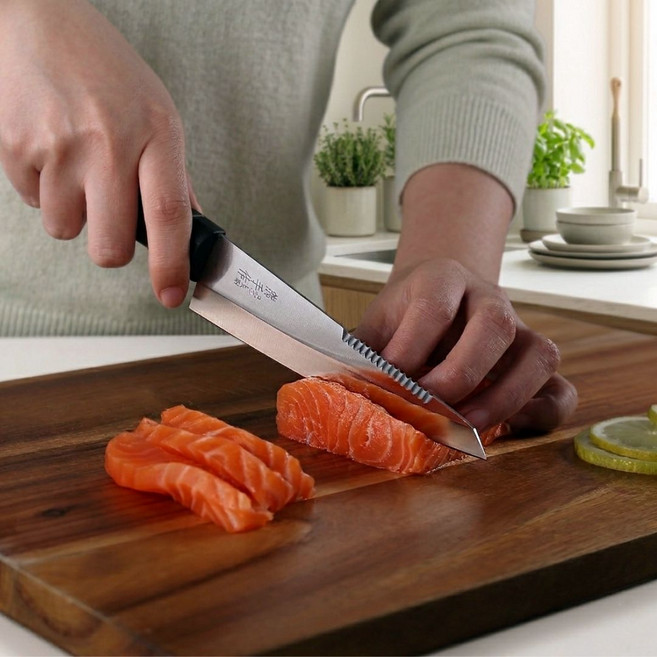 비늘제거 회칼 사시미칼 회뜨기 일식 주방칼 가죽케이스, 1개, 블랙
