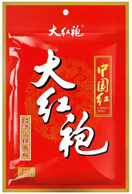 大紅袍火鍋底料 400g 重慶麻辣牛油火鍋 麻辣燙川菜底料 餐飲家庭商用, 1個, 400g * 1袋