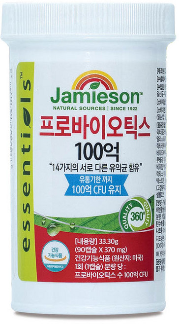 자미에슨 프로바이오틱스 100억 유산균 33.3g, 90정, 1개