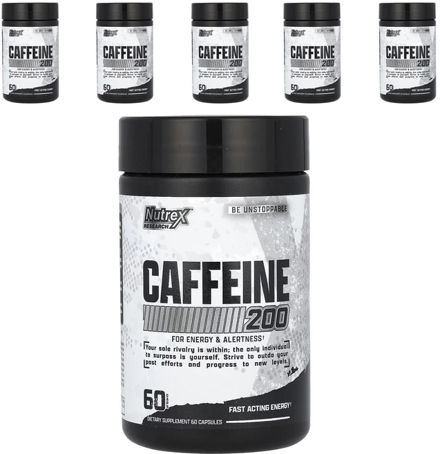 뉴트렉스리서치 카페인 200 캡슐, 60정, 6개 - 쿠팡