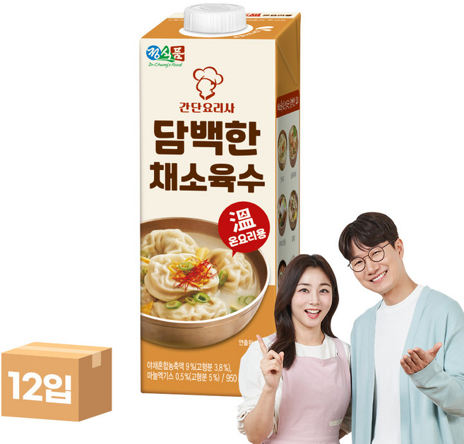정식품 담백한 채소육수 950mlx12팩, 950ml, 12개