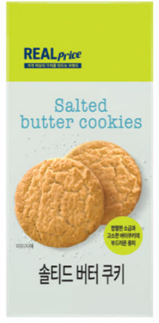 리얼 솔티드버터쿠키 대용량 편의점 과자 16개 1박스, 125g