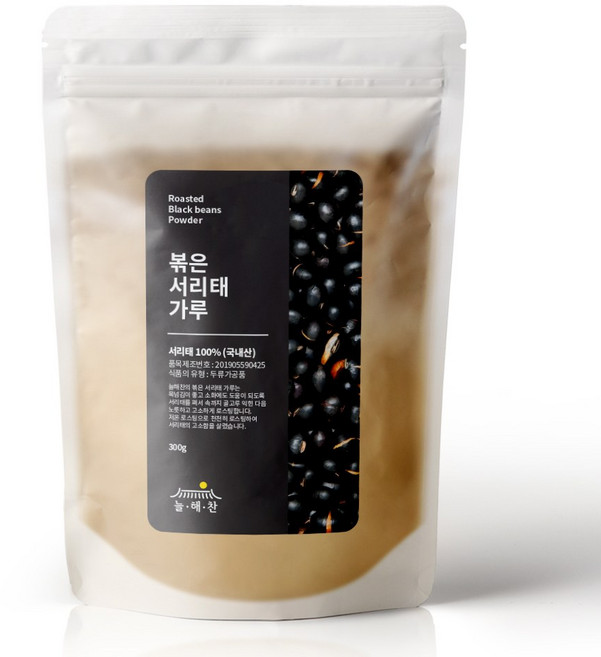 늘해찬 국산 볶은 서리태 가루 분말 파우더 검은콩 검정콩 콩가루, 1개, 300g