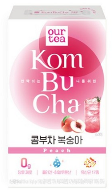 쟈뎅 아워티 콤부차 복숭아 10개입 3개, 5g