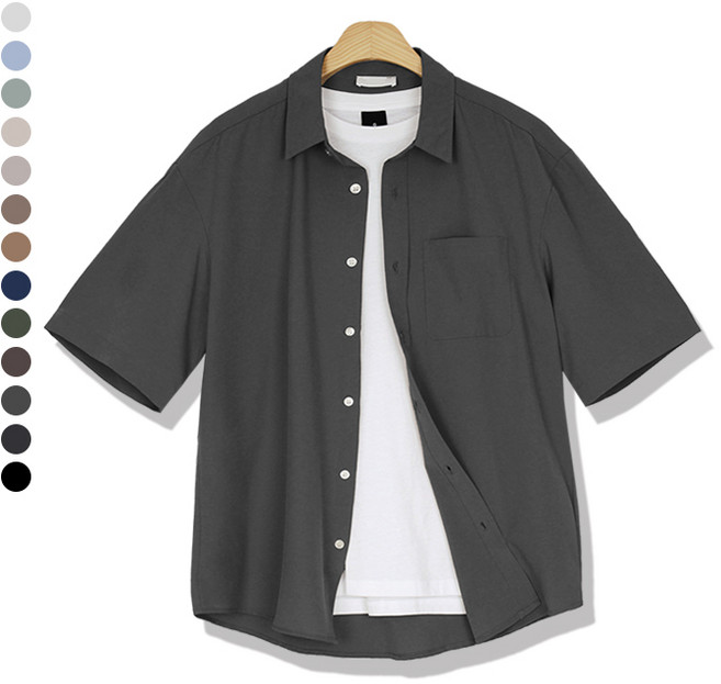 오마보이 남성용 구김적고 스판편한 이지웨어 셔츠