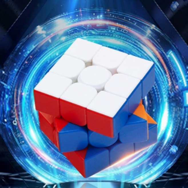 노벨띵즈 두뇌발달 부드러운회전 3x3 스피드큐브 퍼즐, 1개, 혼합색상