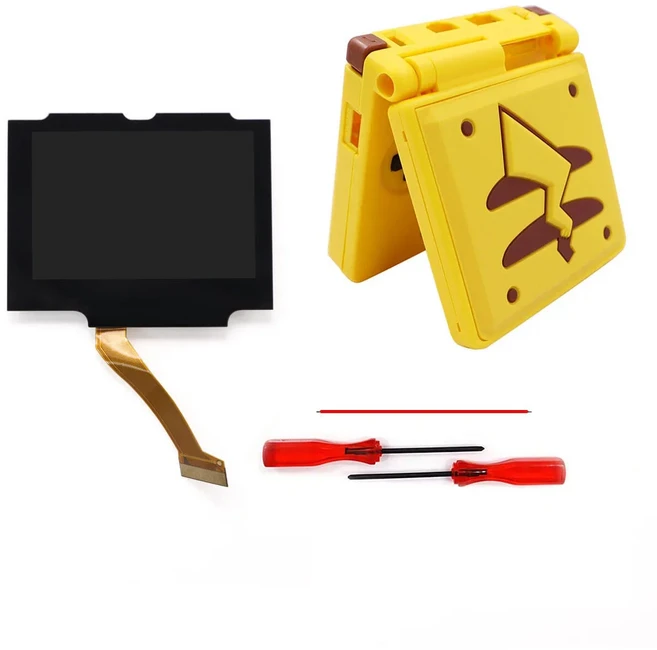 게임 보이 어드밴스 SP 용 적층 V5 IPS GBA 백라이트 LCD 교체 모드 키트 컷 쉘 케이스 필요 없음, 01 3D lightning
