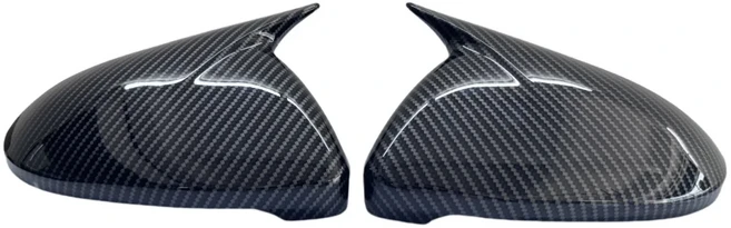 문짝 사이드 백미러 커버 캡 윙 도구 케이스 VW 골프 MK7 R GTI 2014-2019 투란 액세서리 1 쌍, 02 Carbon Fbier Look