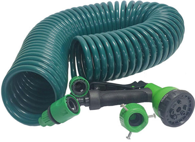 강력한 물줄기 워터스프링 코일호스/엉킴 꼬임없이, 1개