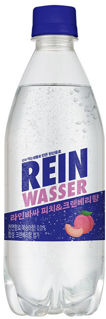 라인바싸 탄산수 피치크렌베리, 500ml
