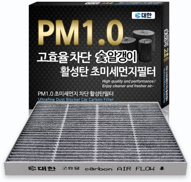 대한 PM1.0 활성탄 초미세먼지 에어컨필터 KC, KC105, 1개