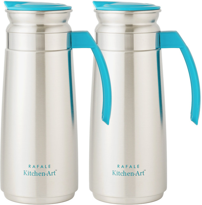 키친아트 라팔 스테인레스 물병 2p, 혼합 색상, 1.3L, 2개
