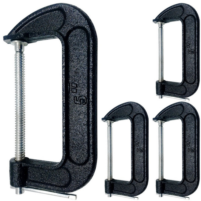C형 클램프 5인치 130mm G형 목공용, 4개