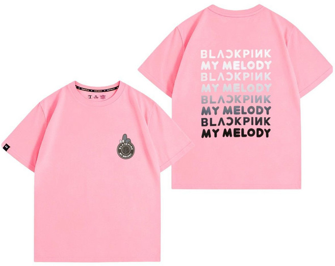 BLACKPINK 世界巡回演唱會 東京站 快閃周邊同款 短袖T恤, 1個, 粉色S