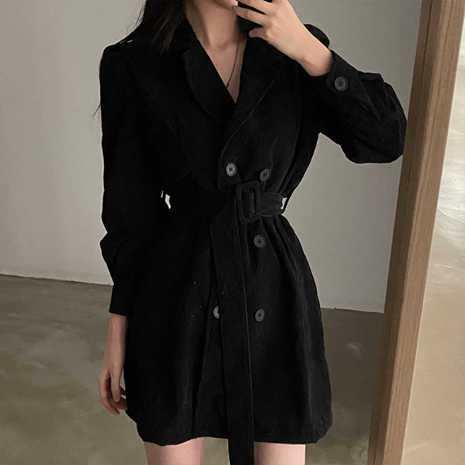 텐미닛스타일 클래식 프렌치모던룩 에쥬 원피스 (벨트세트)