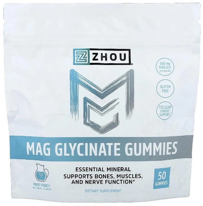 Zhou Nutrition 마그네슘 비스글리시네이트 과일 펀치 구미젤리 50개(구미젤리 1개당 50mg), 1개 - 쿠팡