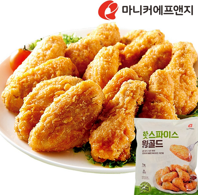 마니커-핫 스파이스 윙 골드 1kg, 2개