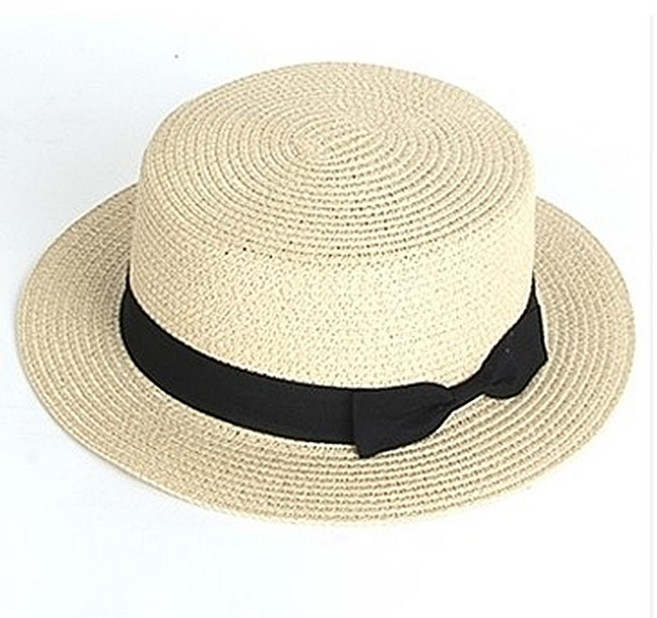여름 리본 캉캉 밀짚모자 라피아 바캉스 여성모자