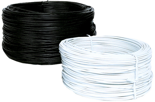 뽁뽁이닷컴 전선끈(78m) 검정 흰색 택1-칼라타이 포장 케이블 전선정리 철사끈, 전선끈-흰색(1mm x 78m)