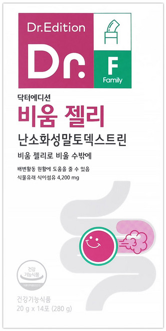 닥터에디션 비움 젤리 난소화성 말토덱스트린 장건강 식이섬유 변비움 변비개선 젤리, 닥터 에디션 비움 젤리 14포, 1개, 280g