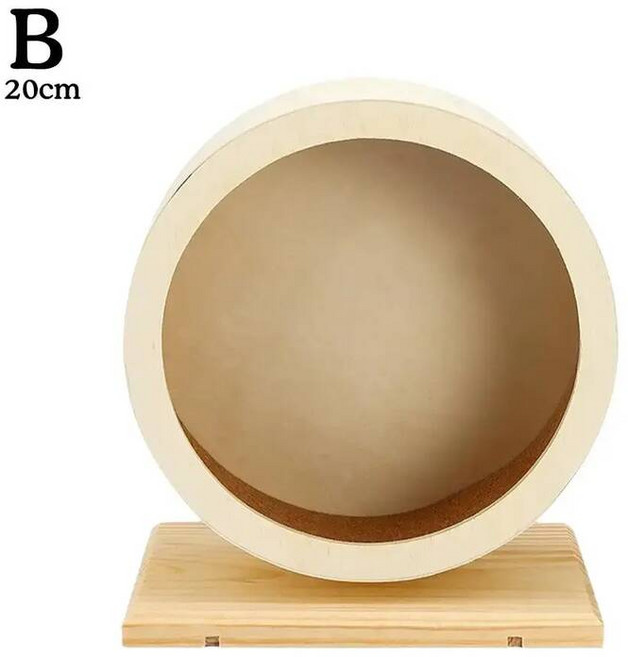 햄스터 쳇바퀴 3가지 크기의 러닝휠 골든 베어 무소음 나무 벨트 브래킷 코르크 패드 롤러 스포츠 애완동물 조경 애완용품, 옵션01) 20.5CM