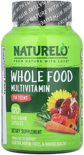 내추렐로 멀티비타민 WHOLE FOOD 종합비타민 청소년 어린이 캡슐 120정, 1개 - 쿠팡