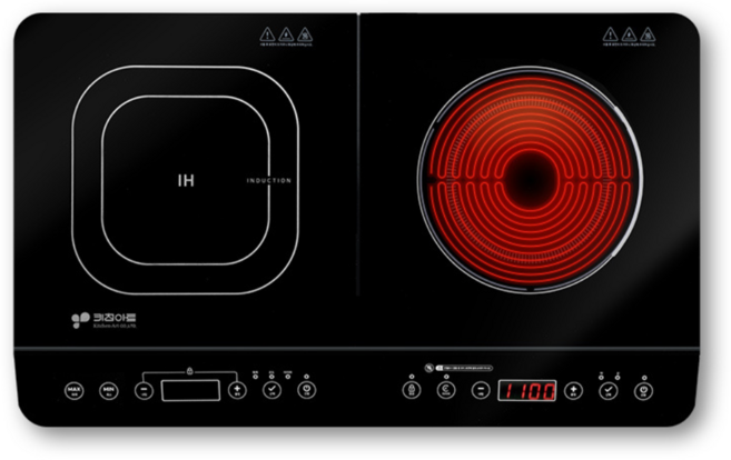 키친아트 인덕션 하이라이트 전기레인지 2구, KWS-2050, 일반형