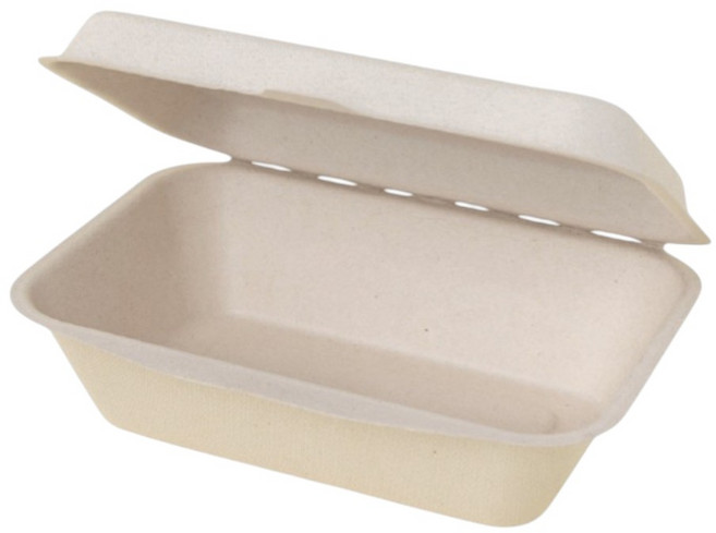 아이엠그리너 친환경 일회용 밀짚 펄프 도시락 용기 내추럴 600ml, 1개, 150개입