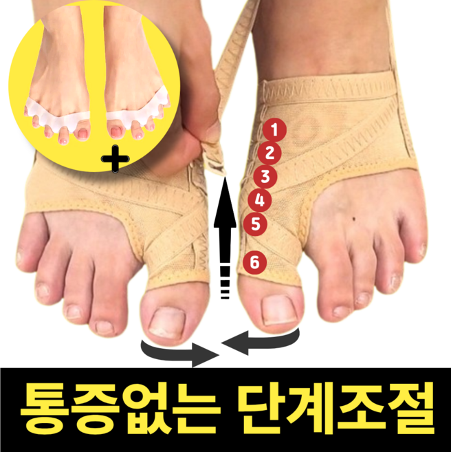 토어핏 엄지발가락 조절기 통증없는 단계조절 메쉬소재 좌우2개, 1세트
