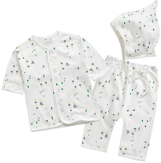 BAEBAE 인디언텐트7부내의 모자세트 유아 아기 실내복 내의 내복 옷 여아 남아 봄 여름