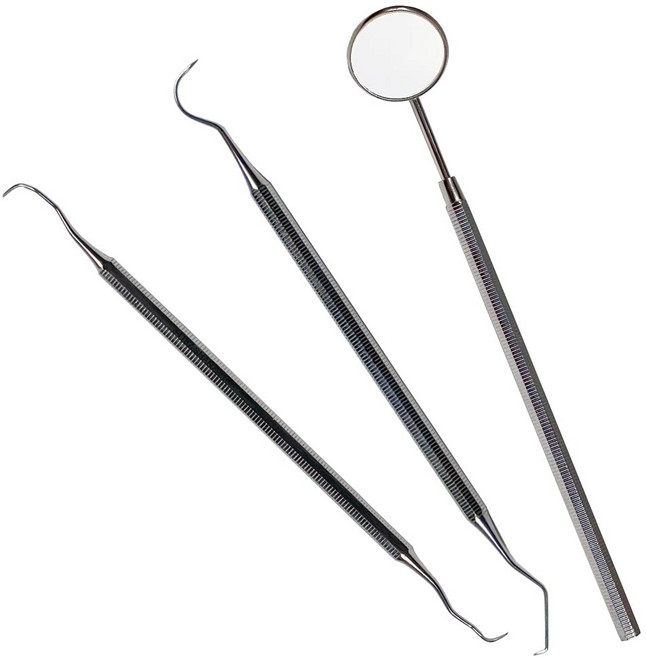 의료용 셀프 고급 치석제거기 샤프 블런트 치경 탐침 스케일러 스케일링 치과 보건실 병원, 1개, 1개입