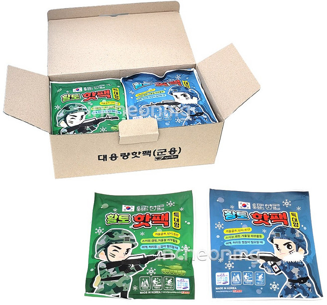 1000 팬시로비 특대형 황토핫팩 군용 1각20개입