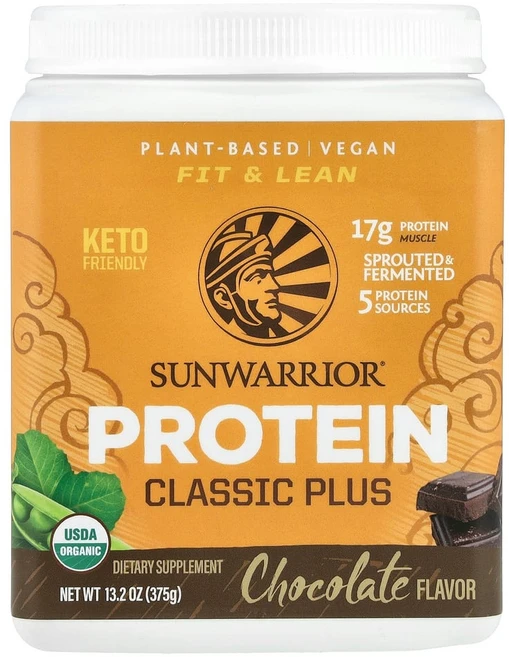 썬워리어 클래식 플러스 단백질 식물 기반 초콜릿 13.2 oz (375 g), 1개, 375g - 쿠팡
