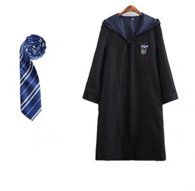 해리포터 망토+넥타이 2종세트 코스프레 코스튬 호그와트 교복 할로윈 Harry의 망토 성인 졸업 사진 촬영