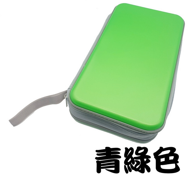 硬殼收納包 PP長型拉鏈款CD包/CD收納/CD收藏/光碟包/漢堡包(有提帶), 1個, 青綠色,80片