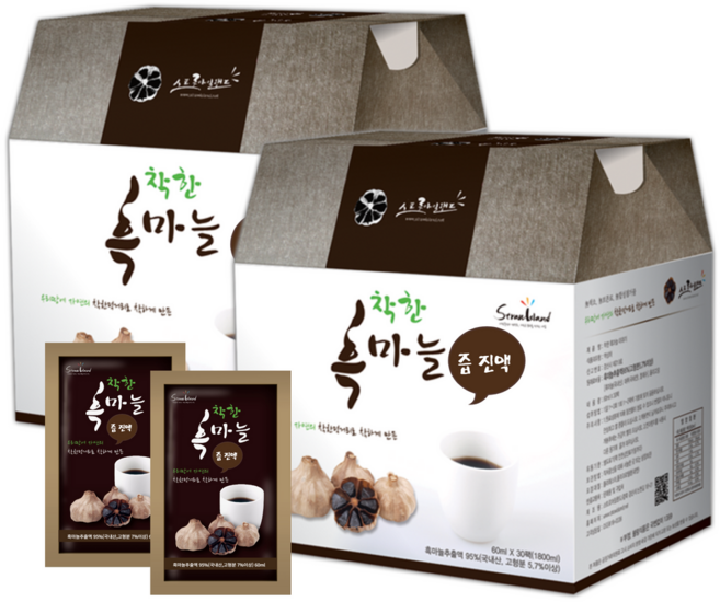 스트로아일랜드 의성산 착한흑마늘즙 진액 2박스, 1.8L, 2개