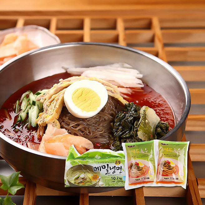 열무 메밀냉면 10인분 (열무육수 350g x 10개 + 메밀 냉면 2kg) 물냉면, 1개