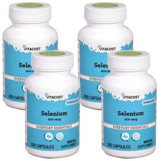 비타코스트 셀레늄 셀렉트 200mcg 캡슐, 4개, 300정 - 쿠팡