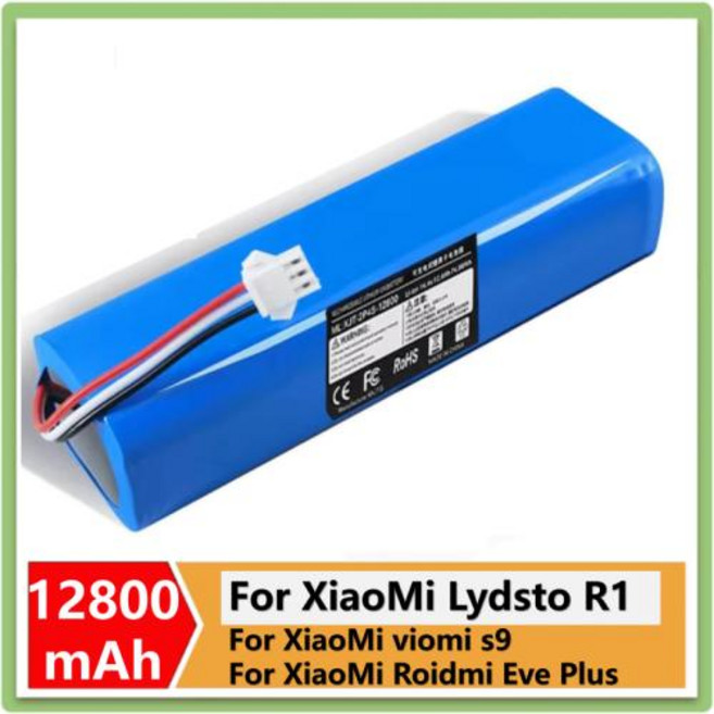 XiaoMi Viomi S9 Lydsto R1 Roidmi Eve Plus 리튬 배터리 2P4S 로봇 진공 청소기 배터리 팩용 14.4V 100 기존 배터리, 1개