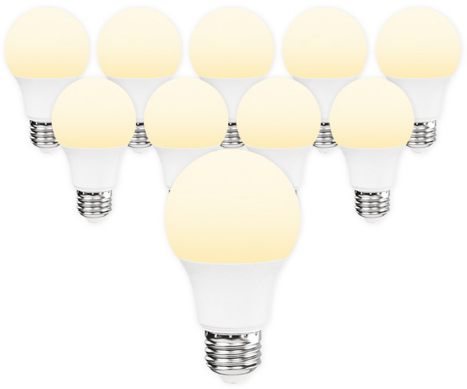 라인라이팅 LED 에코 벌브 전구 8w (주광/전구/주백), 전구색, 10개