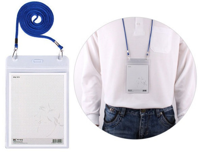 (제이명찰) 10개 미디어명찰 세로 103x133mm (HNJ-1012) 목걸이명찰, 1개